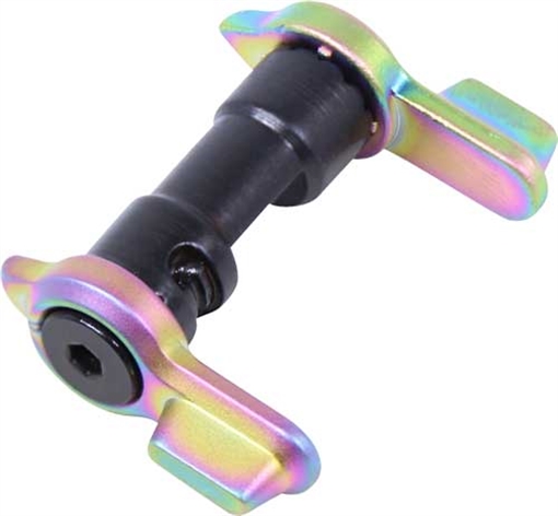 GUNTEC AR15 MULTI DEGREE SHORT THROW AMBI SAFETY RAINBOW PVD AMBISTMDMRPVD