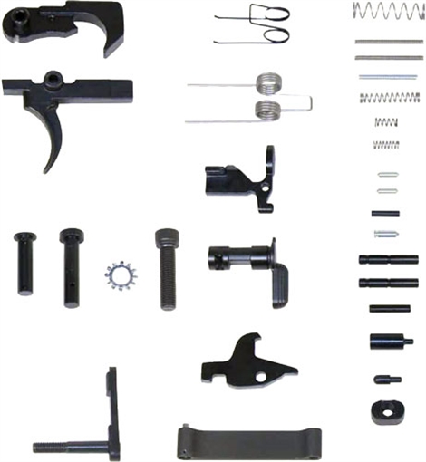 GUNTEC USA COMPLETE LOWER PARTS KIT AR15 "WITHOUT GRIP" LPK