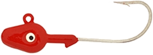 H & H LURE DBL EYE JIGHEAD 1/2oz 10BG RED D1210-01