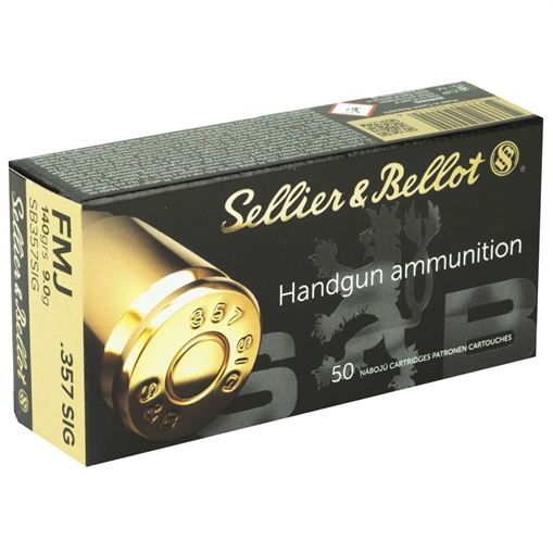SELL & BELLOT 357 SIG 140G FMJ 50RD BOX 20 BOXES PER CASE SB357SIG