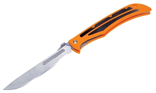 Havalon Baracuta-Blaze Hunting & Fishing Knife with Five Replacement Blades - Bright Orange XTI-115BLAZE