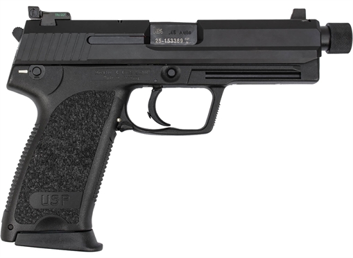H&K USP45 TACTICAL HGA 45 AUTO 5.09IN BBL V1 DA/SA BLACK NS 3/12RD MAGS 81000351