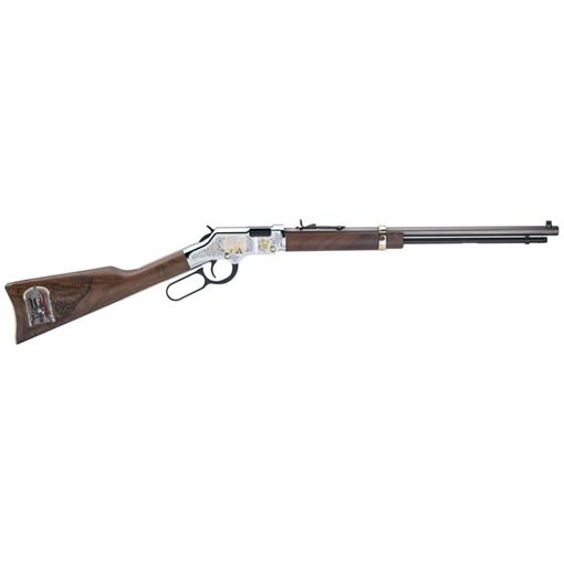 Henry Golden Boy Freemasons Tribute Full Size 22 Short, 22 Long, 22 LR, 16 LR/21 Short, 20" Blued Barrel, Nickel-Plated Metal Finish & American Walnut Stock Right Hand H004MAS