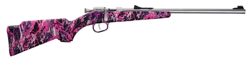 Henry Mini Bolt Youth 22 Short/ 22 Long/ 22 LR 1rd 16.25" Matte Stainless Barrel & Receiver, Muddy Girl Synthetic Stock Right Hand H005MG