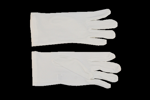 Hero's Pride Parade Slip-On Gloves - Nylon Stretch w/ Raised Pointing - White 8782W-M1