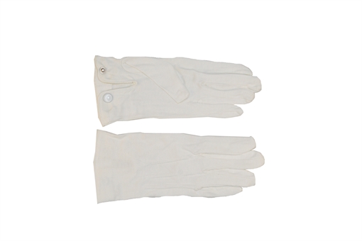 Hero's Pride Parade Snap Gloves - Raised Pointing - White 8770W-M