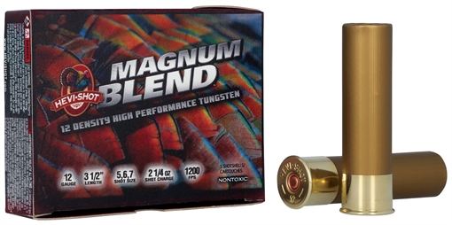 HEVI-Shot Magnum Blend 12Gauge 3.50" 2 1/4oz Tungsten 5/6/7Shot 5 Per Box/10 Case HS41205