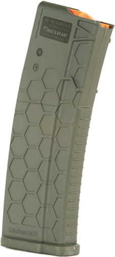 HEXMAG Magazine, Series 2, 223 Rem, 556NATO, 10rd, 30rd Body, OD Green, Fits AR Rifles HX1030-AR15S2-ODG