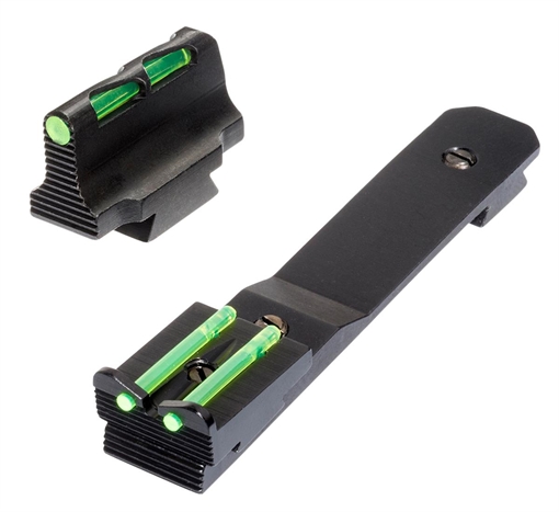 Hi-Viz Litewave, Front & Rear Sight Set, Fits Henry H001T/H003T/H004/H010B Rifles, Front Sight Includes Green Red White Litepipes, Rear Sight Includes Two Non-Replaceable Green Litepipes HHVS450