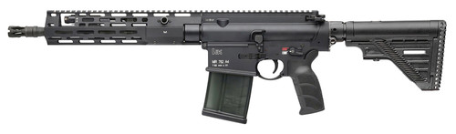 HK MR762 A4, Short Barreled Rifle, 7.62 NATO, 13" Threaded Barrel, 5/8X24 Thread, Black, M-LOK Handguard, Adjustable Gas Block, Ambi Controls, 20 Rd, 1 Magazines