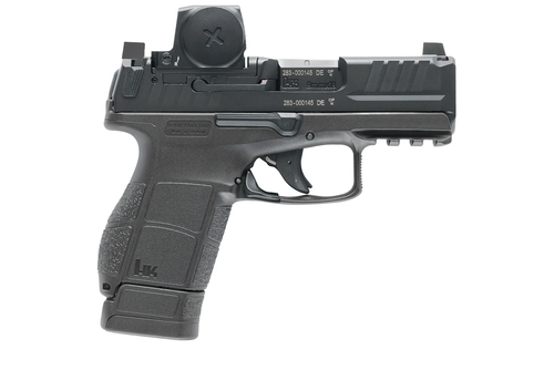 HK VP9CC w/Optic Package Micro-Compact 9mm Luger 12+1 3.13" Barrel w/Vortex Defender CCW Red Dot, Picatinny Rail, Interchangeable Backstrap Grip