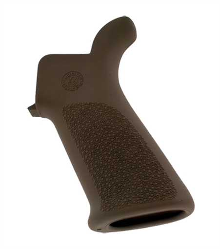 Hogue OverMolded Beavertail Cobblestone Desert Tan Rubber Pistol Grip for AR-15, M16 15033
