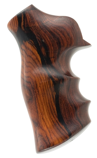 Hogue Fancy Hardwood Brown Cocobolo Hardwood with Finger Grooves for Ruger GP100, Super Redhawk 80800