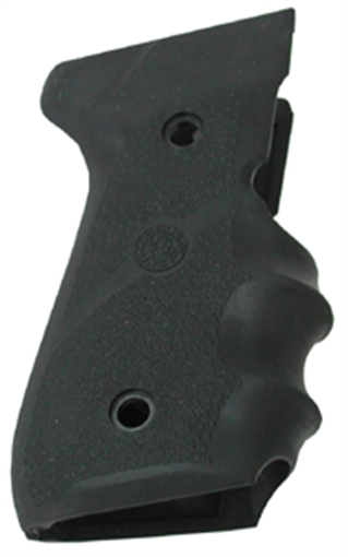 Hogue Rubber Grip Black Rubber with Finger Grooves for Beretta 92F, 96 92000