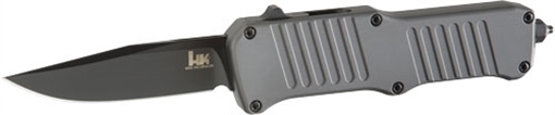 HOGUE HK MINI INCURSION 2.95" OTF KNIVE CLIP PT ALUM MATT GY 54052
