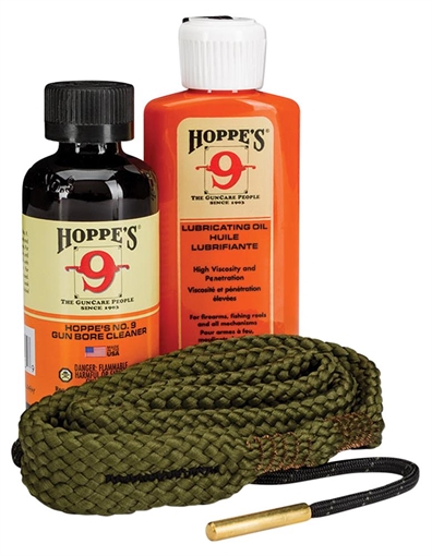 Hoppe's 1-2-3 Done! Cleaning Kit, 9MM Pistol, Clam Pack, Includes Bore Snake, Solvent, and Oil 110009
