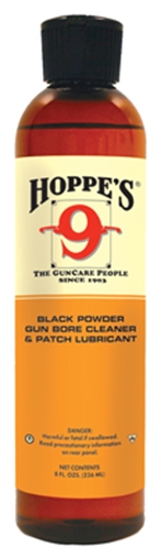 HOPPES NO 9 BLACK PWDR BORE CLEANER/LUBRICANT 8 OZ BOTTLE ( 24 PER CASE ) 00999