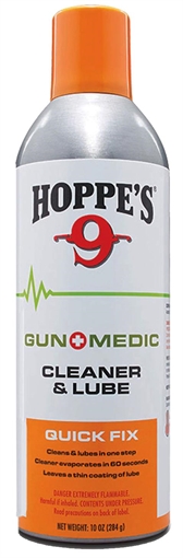 Hoppe's Gun Medic, Cleaner & Lube - Quick Fix, Liquid, 10oz, Aerosol Can GM2