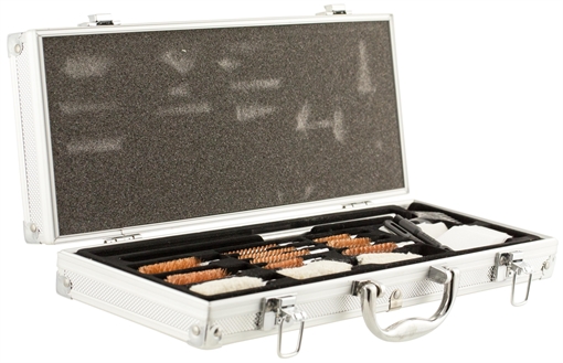 Hoppe's Universal Accessory Cleaning Kit Multi-Caliber/Silver Hard Case UAC76