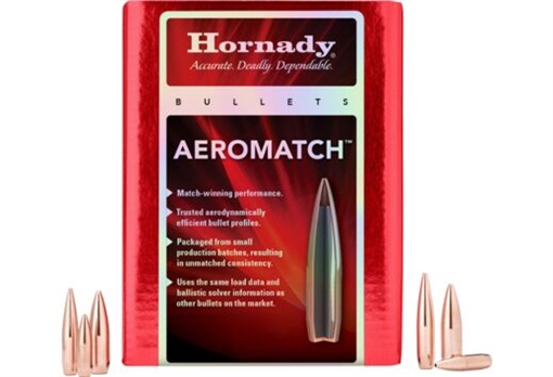 Hornady Aeromatch Rifle Bullets SEQUENTIAL .30 Cal .308" 175 gr HPBT (1-12") 500/ct 307191