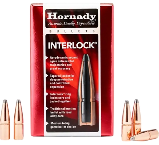 Hornady InterLock 30 Cal .308 150 gr Spire Point 100 Per Box/ 15 Case 3031