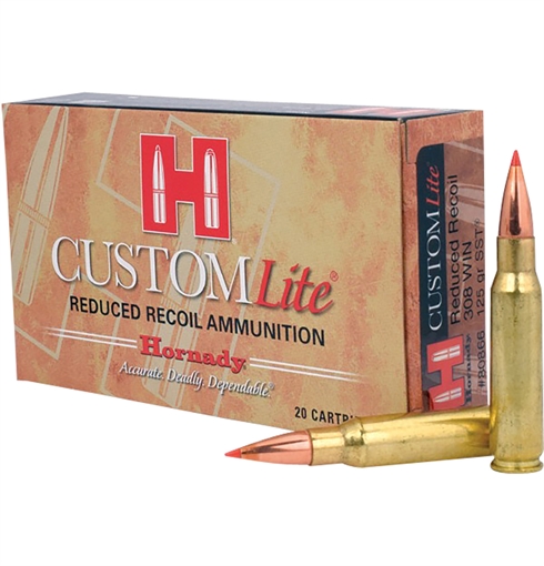 Hornady Custom Lite Rifle Ammunition .308 Win 125 gr SST Custom Lite 20/Box 80866
