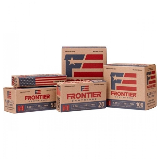 Hornady Frontier NATO Rifle Ammunition 5.56mm 62 gr FMJ 500/ct Case (25-20/ct Boxes) FR260C