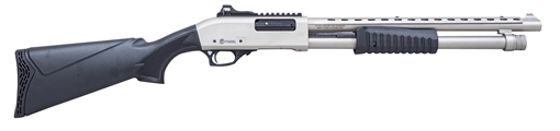 Citadel Mariner, Pump-action Shotgun, 12 Gauge, 3" Chamber, 18.75" Chrome Lined Barrel, Matte Finish, Silver, Synthetic Furniture, 4 Rounds, Includes 3 Choke Tubes FRMN1220SYN