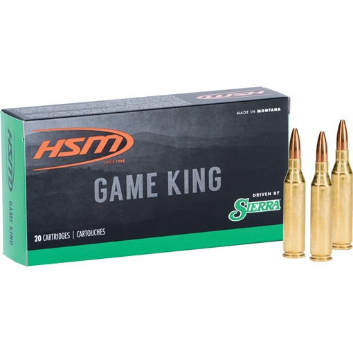 HSM HSM Game King Rifle Ammunition 280 Rem. Sierra Spitzer BT 140 gr. 20 rd. HSM-280-14-N