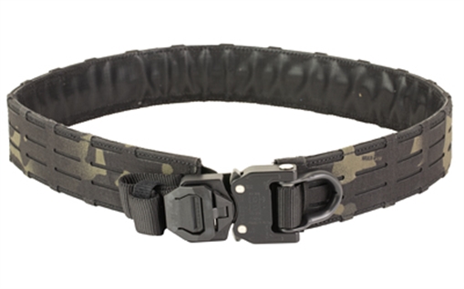 Haley Strategic Partners D3 Outer Belt Snake Bite, 1/2" Molle Row Compatible, Cobra D-Ring Snakebite Buckle, Medium 35"-38", Multicam Black, Includes (1) Outer Belt, (1) Mandible Angled Molle Strap, (1) Mandible Vertical Molle Strap 2 Pack D-MCB BELT_D3_OU