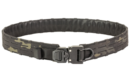 Haley Strategic Partners D3 Outer Belt Snake Bite, 1/2" Molle Row Compatible, Cobra D-Ring Snakebite Buckle, X-Large 41"-44", Multicam Black, Includes (1) Outer Belt, (1) Mandible Angled Molle Strap, (1) Mandible Vertical Molle Strap 2 Pack L-MCB BELT_D3_O