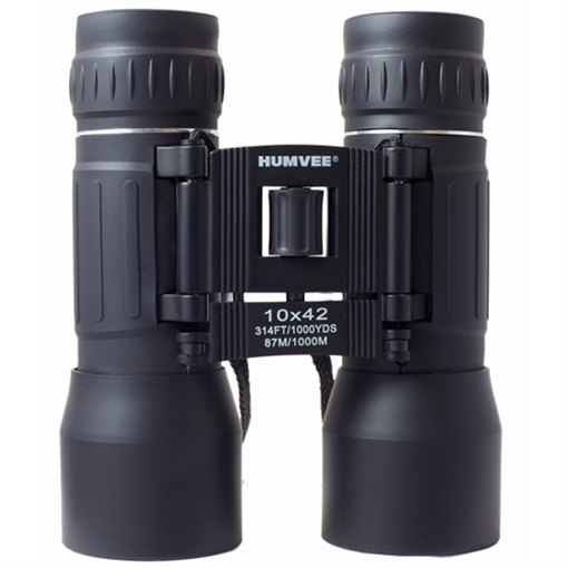 Humvee Humvee Compact Rubber Binocular - 10 x 42 HMV-B-10X42-BLK