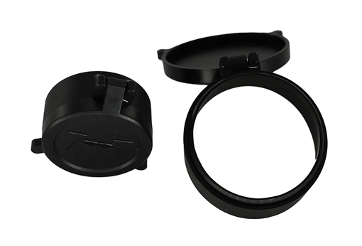 Huskemaw Optics Tactical Flip-Up Lens Caps Black Rubber, 50mm Objective, Compatible w/ Tactical Hunter 5-20x50mm 20SFC520T