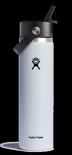 Hydro Flask Wide Mouth Insulated Water Bottle w/ Flex Straw Cap W24BFS110