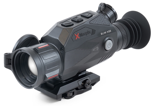 NOCPIX SLIM H35, Thermal Imaging Sight, 2X35mm, 12 Micron, 640x512 (50 Hz), Multiple Reticles, Black, Includes Quick Detach Mount SLIM-H35 SLIMH35