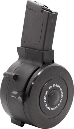 IVER JOHNSON MAGAZINE AR15 223 50RD DRUM BLACK POLYMER AR1550BLK