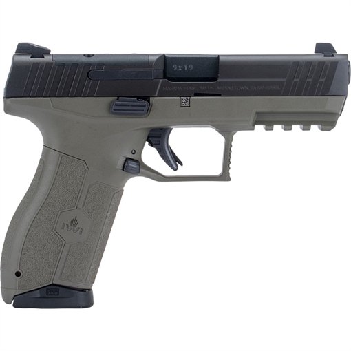 IWI US, Inc Masada Optics Ready, Striker Fired, Semi-automatic, Polymer Frame Pistol, Full Size, 9MM, 4.1" Barrel, Matte Finish, OD Green, 3 Dot Sights, 17 Rounds, 2 Magazines M9ORP17OD