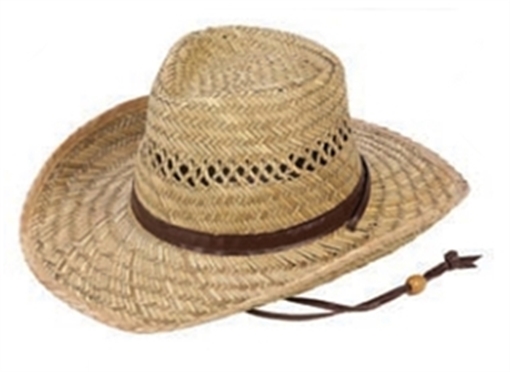 JAFARI HATS OUTBACK STRAW HAT 3.5" BRIM 19160