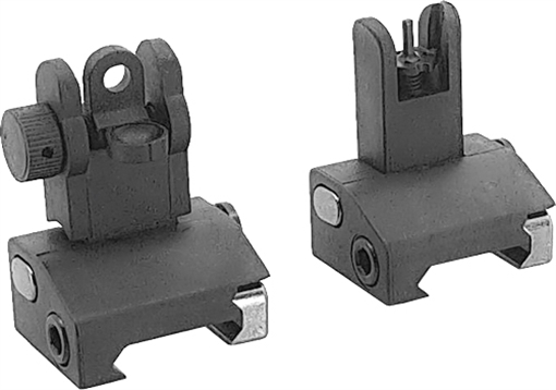 JE MACHINE TECH FLIP-UP FRONT AND REAR POLYMER SIGHT SET BLACK TSPS7B