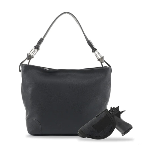 JESSIE & JAMES ELENA CONCEALED CARRY LOCK AND KEY SATCHEL 9 H X 12 W X 4.5 D ( BLACK ) DMC31185LK BK
