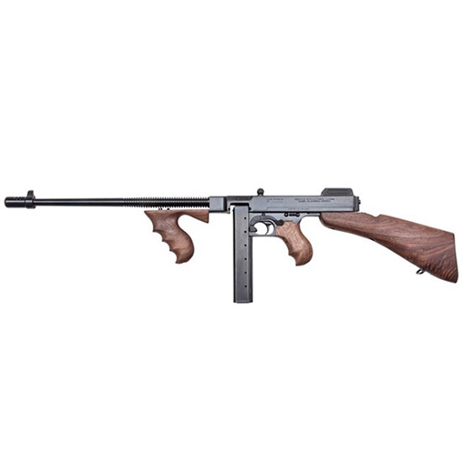 Thompson 1927A-1 Deluxe 45 ACP Caliber with 16.50" Barrel, 20+1 Capacity Stick Magazine, Blued Metal Finish, Walnut Removable Fixed Stock & Wood Grip Right Hand T1B