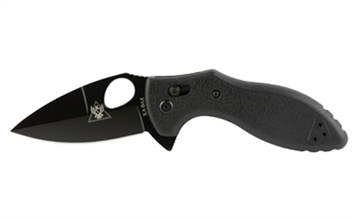 KA-BAR Knives TDI Flipper, Plain Edge, 3" Blade, AUS8A Stainless Steel, Black 2490