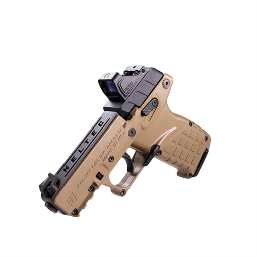 Kel-Tec P17 Handgun .22 LR 16rd Magazines (3) 3.8" 1/2x28 Threaded Barrel Tan with Optic & Holster P17BTANOPTIC