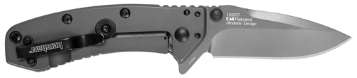 Kershaw Cryo 2.75" Folding Drop Point Plain Gray TiN 8Cr13MoV SS Blade Gray PVD Stainless Steel Handle Clamshell Packaging 1555TIX
