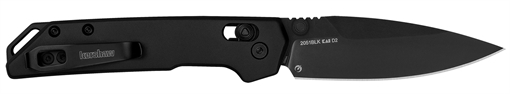 Kershaw Mini Iridium, Folding Knife, 3" Plain Edge Spear Point Blade, 6.9" Overall Length, DuraLock, D2 Blade Steel, Aluminum Handle, Black Oxide Finish, Black 2051BLK