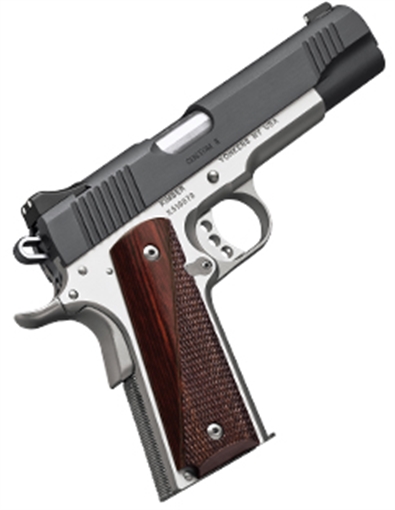 Kimber Mfg.,inc Custom II Two-Tone 9mm 9+1 5" Front Serrations Steel Slide Brush Polished Smooth/Checkered Rosewood Grip 3200334