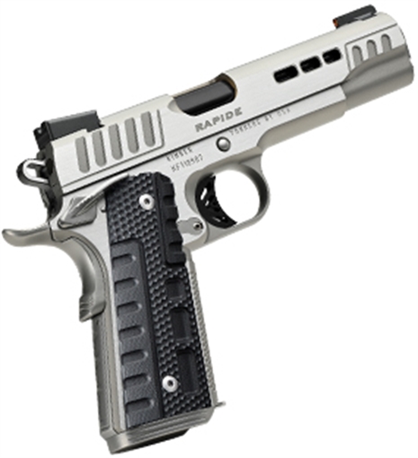 Kimber Mfg.,inc Rapide Frost 9mm Luger 9+1 5" Black DLC Stainless Steel Barrel, Kimpro II Silver Lightening Cut/Serrated Stainless Steel Slide & Frame w/Beavertail, Black G10 Grip 3000428