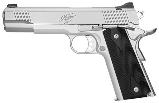 Kimber America Stainless LW, Semi-automatic, 1911, Full Size, 45ACP, 5" Barrel, Matte Finish, Silver, Rubber Grips, Optics Ready Slide, Manual Safety, Tritium Night Sights, 7 Rounds, 3 Magazines, Includes Mission First Tactical Holster and Kimber Range Bag