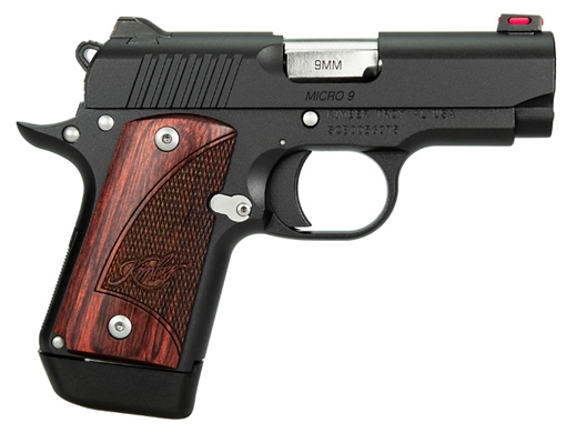 Kimber Mfg.,inc Micro 9 RTC 9mm 7+1 3.15" Black KimPro II Stainless Steel Slide Rosewood Grip 3300241
