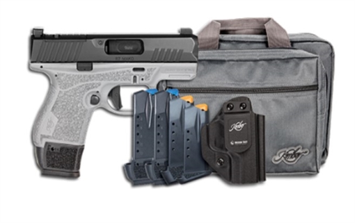 Kimber America R7 Mako, Semi-automatic, Striker Fired, Polymer Frame Pistol, Compact, 9MM, 3.37" Barrel, Matte Finish, Gray Frame/Black Slide, Optics Ready, Night Sights, 5 Magazines, (1)-11 Round, (1)-13 Round and (3)-15 Round, Includes MFT Holster and Ra